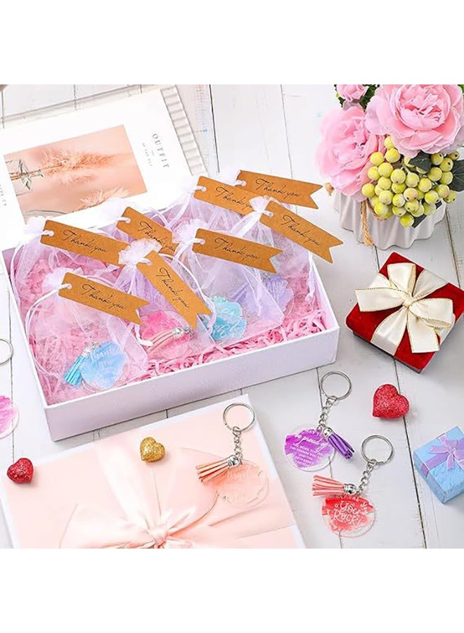 هدايا تقدير فريق 20 جهاز كمبيوتر شخصي ، سلاسل مفاتيح أكريليك واضحة ملهمة مع اقتباسات تحفيزية ومحافظات ، مثالية للموظف والممرضة وزميل العمل والاعتراف بالموظفين (10 أساليب ، 2 من كل واحد) - Image 3